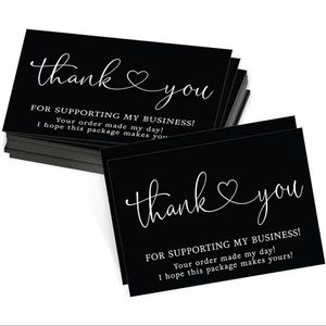 30 Thank You Package Insert Cards